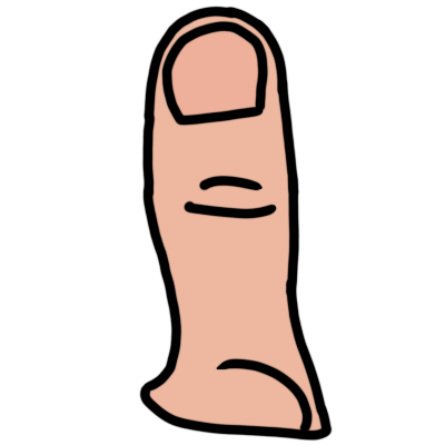 a light pink thumb.